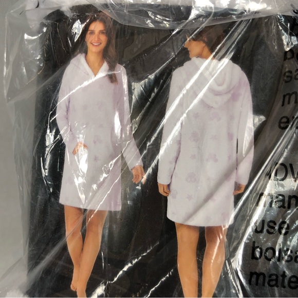 Disney Mickey and Minnie Fleece Longer Pajama Dress with Hood Size L - Picture 6 of 6